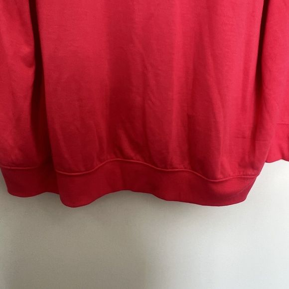 Torrid Sweatshirt Women's 3 3X Red French Terry Crew Neck Eyelet Drop Shoulder - Picture 6 of 10